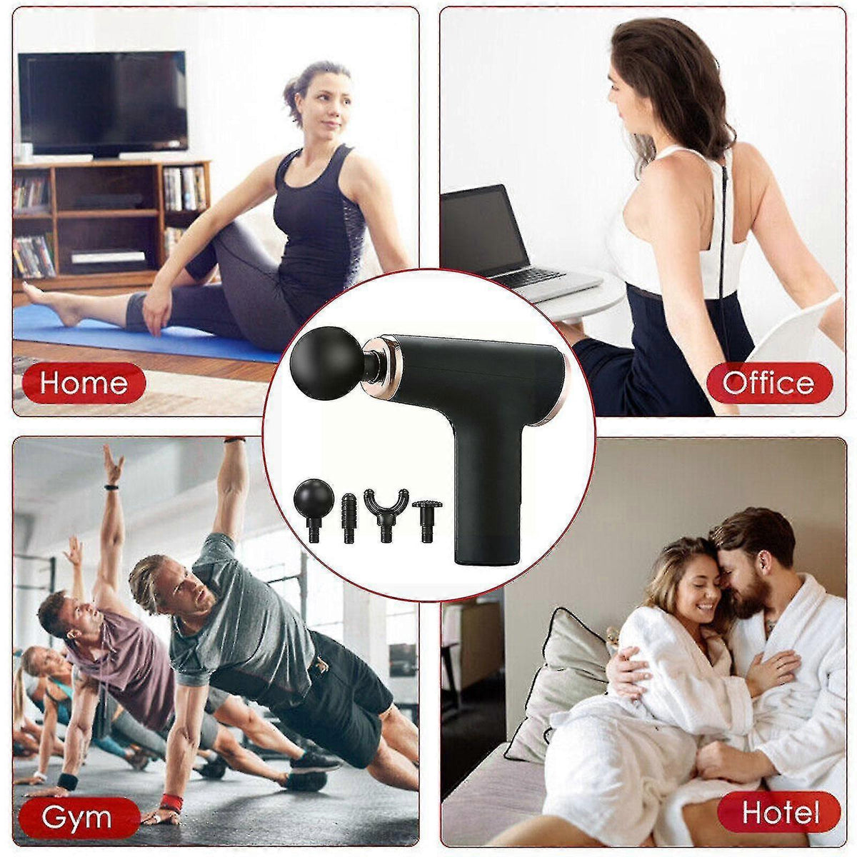 Cordless Muscle Massage Gun, Strong Vibration Relaxation For Body Neck Arm Foot Butt