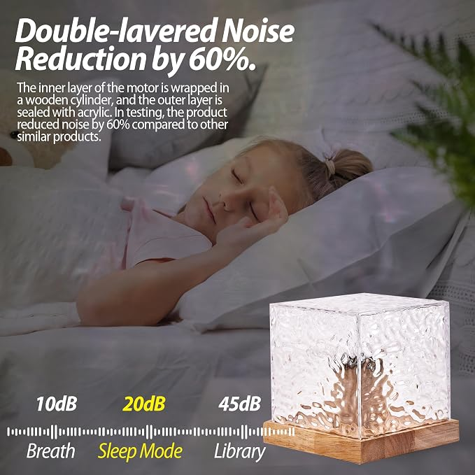 Water Ripple LED Lamp – Ambient Wave Light for Home Decor