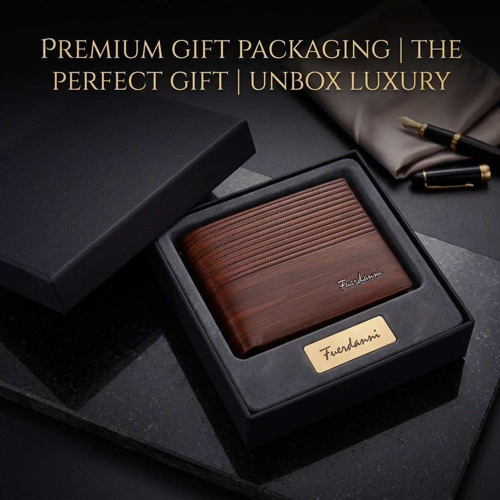 Men’s Leather Wallet – Compact Cowhide & PU Leather Short Bifold Wallet