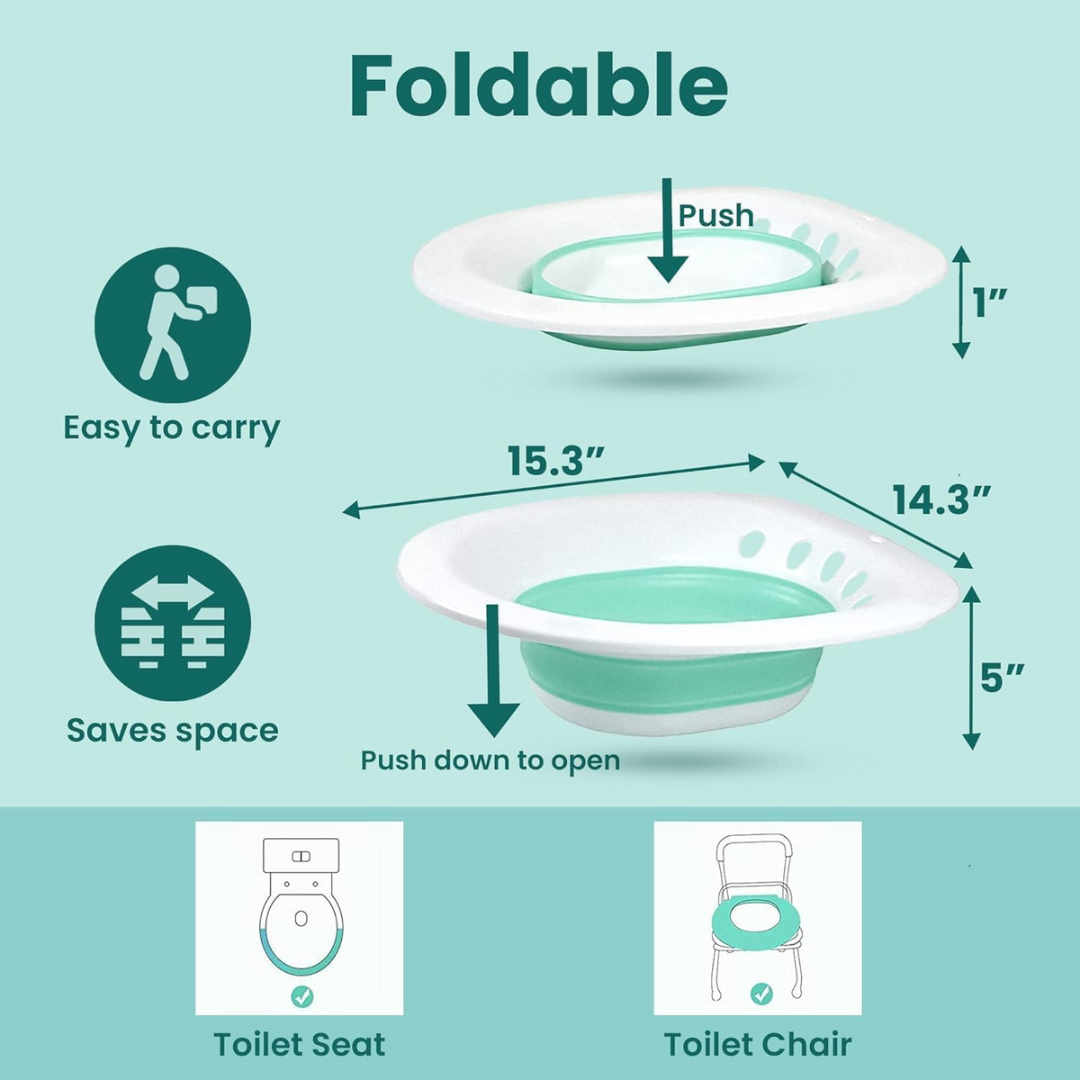 Foldable Postpartum Sitz Bath – Portable Toilet Seat Bidet Basin