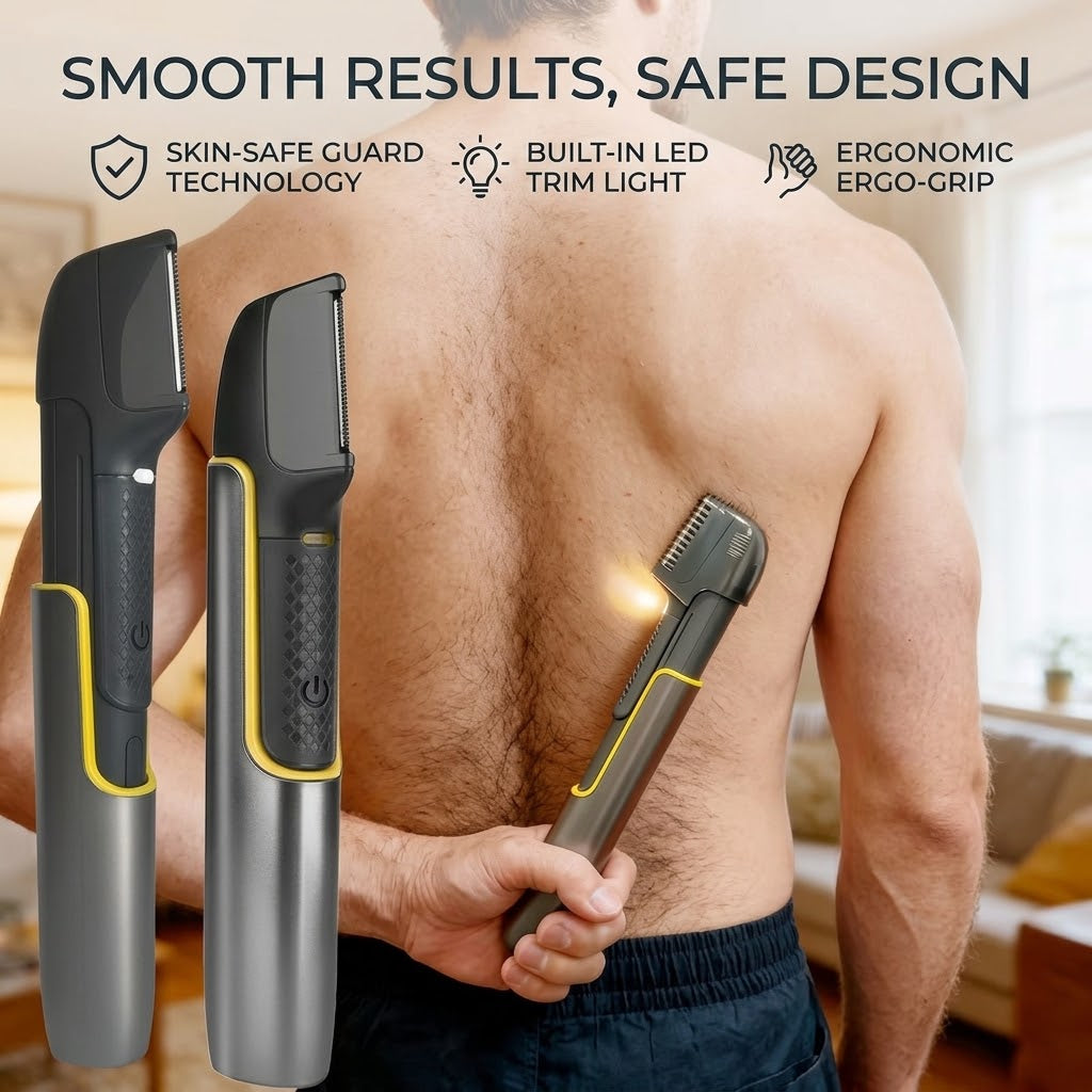 Men's USB Rechargeable Body Trimmer – Face, Body & Groin Grooming Shaver