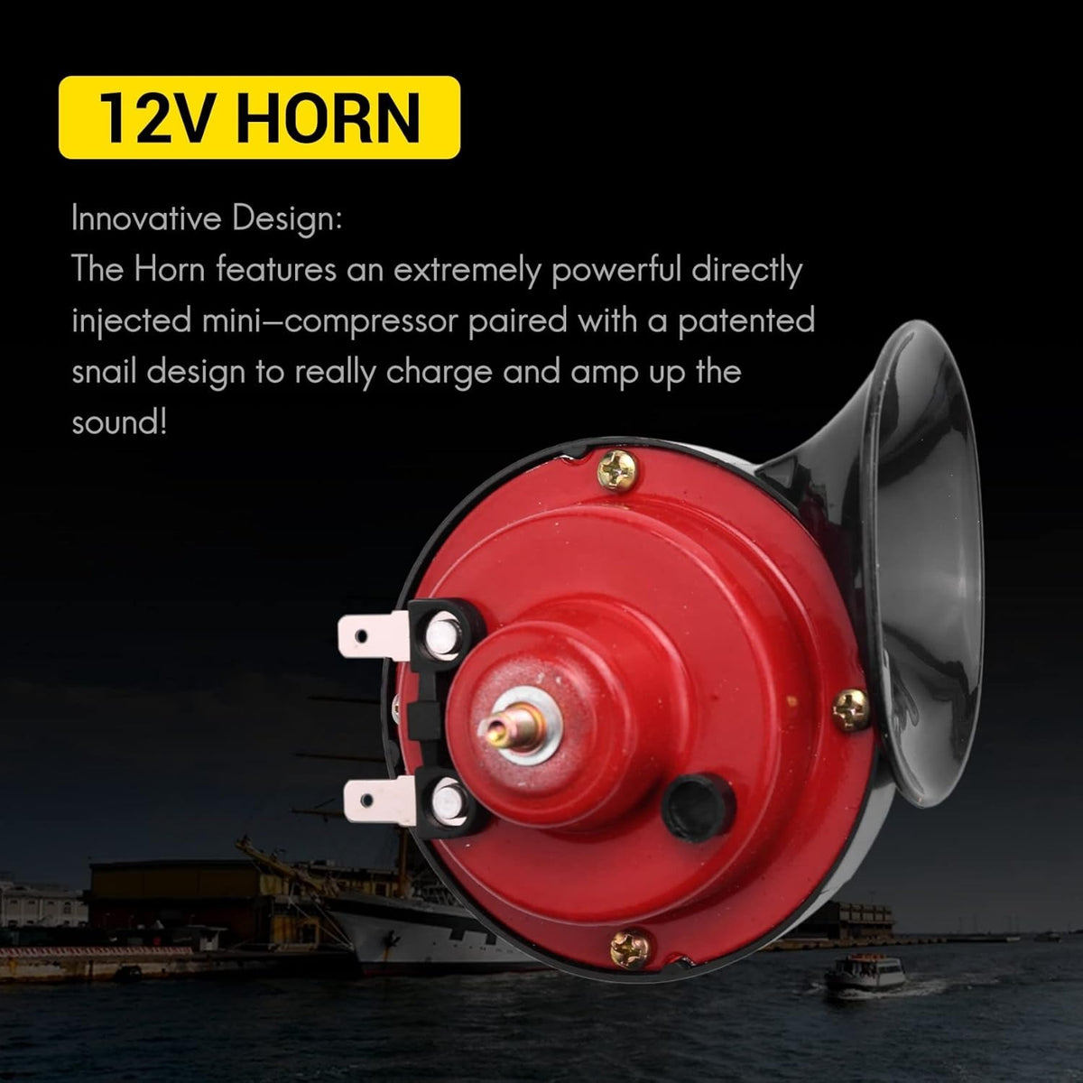 🔥 Super Clear Loud Snail Horn – Deep Sound for Every Ride 🚗💨