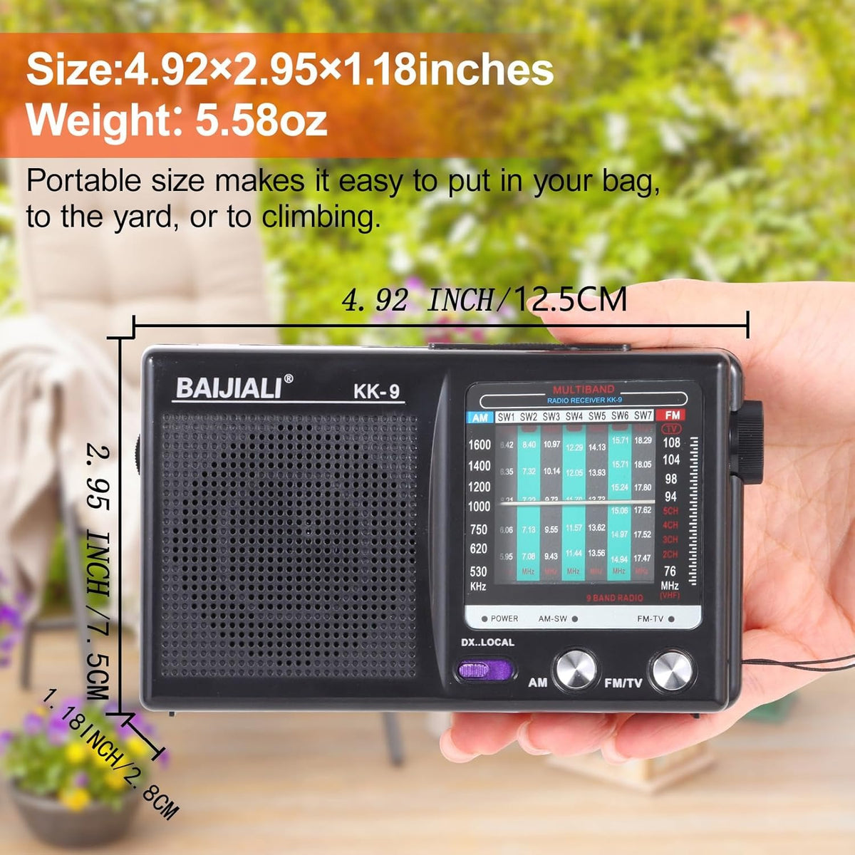 Portable Digital Display Radio – Compact & Clear Sound Anywhere