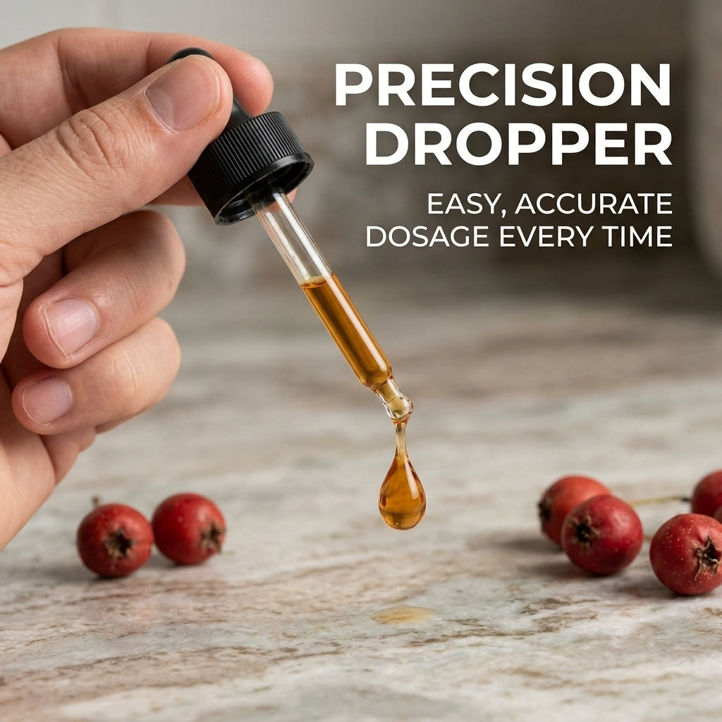 Liquid Drops with Hawthorn, Beet Root & Turmeric – Herbal Supplement with Vitamins D3 & K2