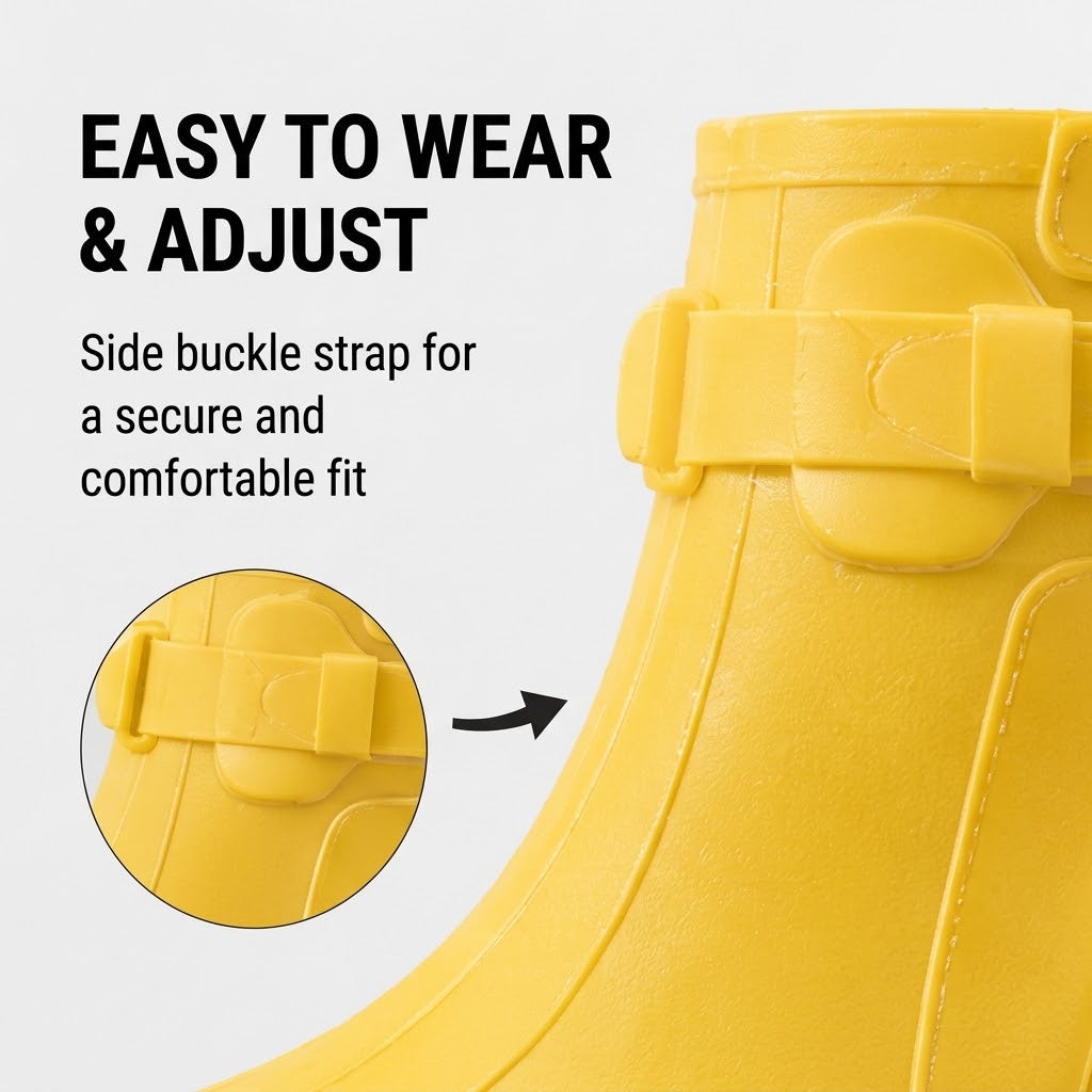 Unisex TPE Rain Boots Waterproof Non-Slip Shoes