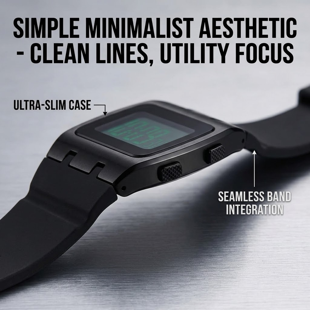 Men’s Square & Multifunction Sports Watch with Stopwatch, Alarm & Water Resistance