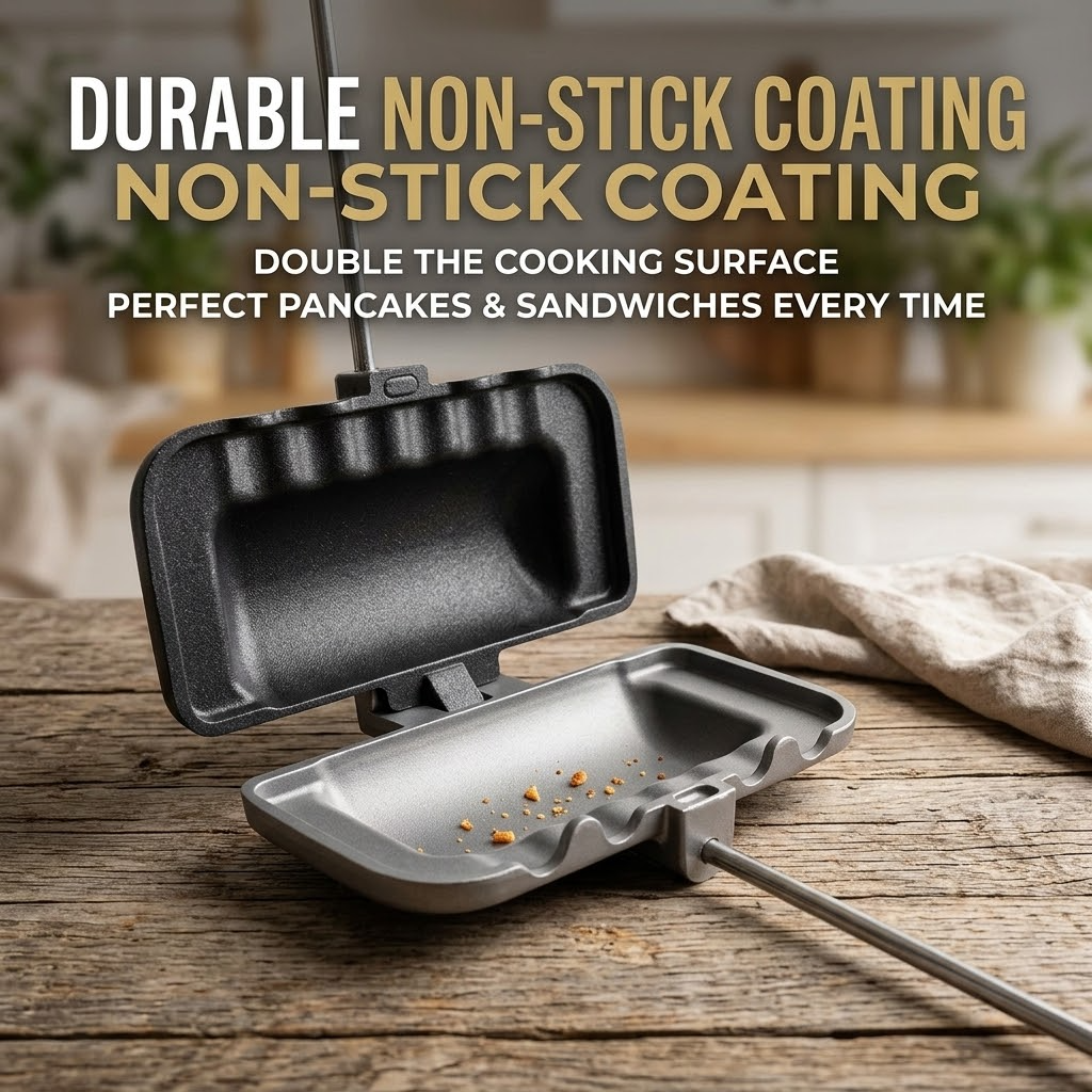 Double-Sided Non-Stick Sandwich Pan – Flip Grill Skillet for Pancakes & Breakfast