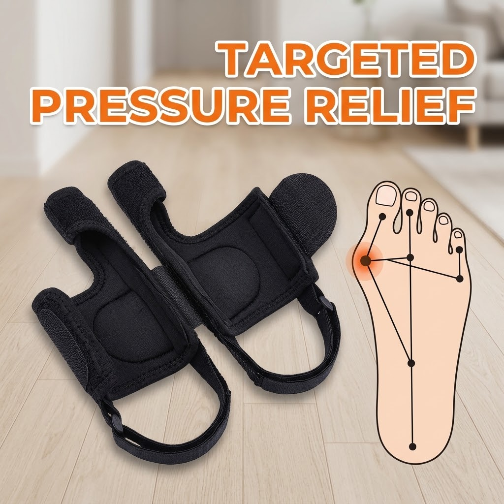 Bunion Corrector Night Splint – Adjustable Big Toe Straightener & Foot Support Brace