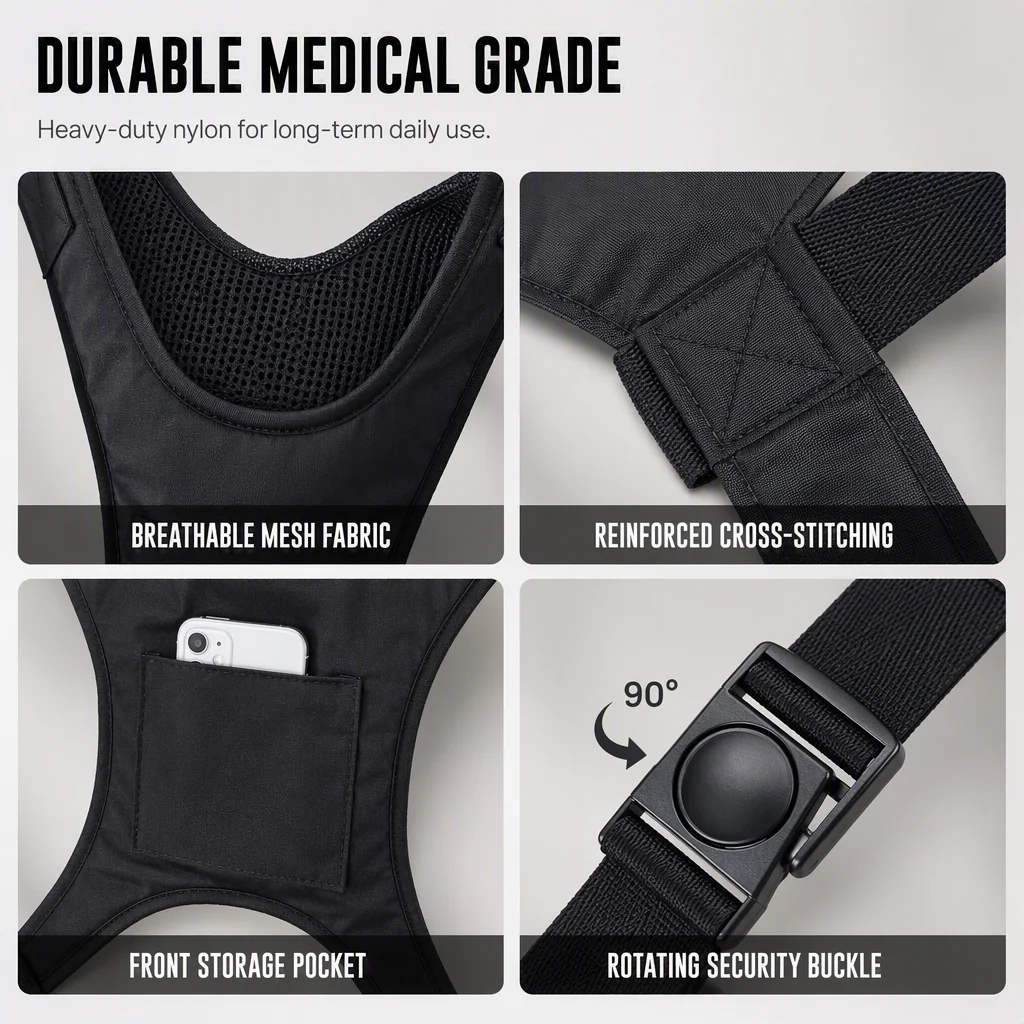 Adult Wheelchair Adjustable Harness Seat Belt for Secure Support