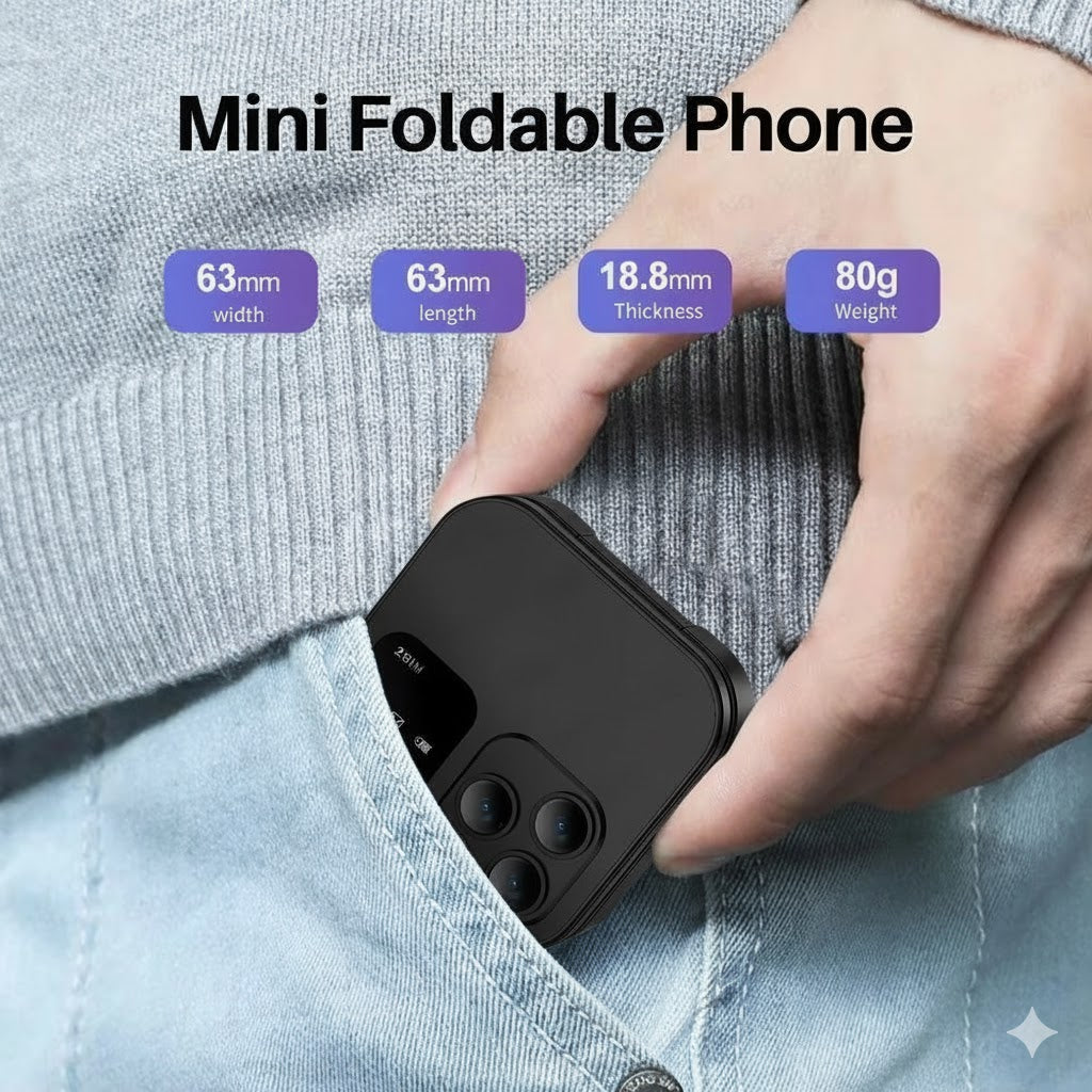 i16 Mini Flip Phone with Dual SIM.