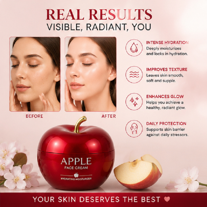 Luxury Apple Shape Hydrating Face Cream Daily Moisturizer