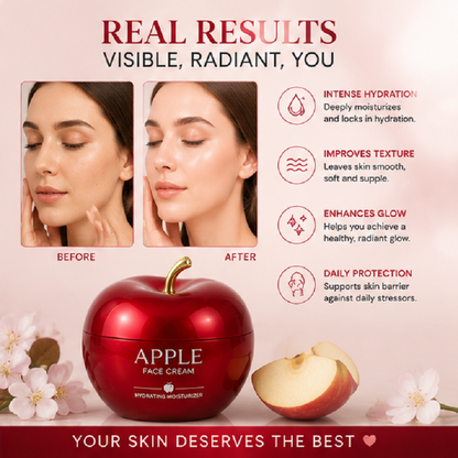 Luxury Apple Shape Hydrating Face Cream Daily Moisturizer