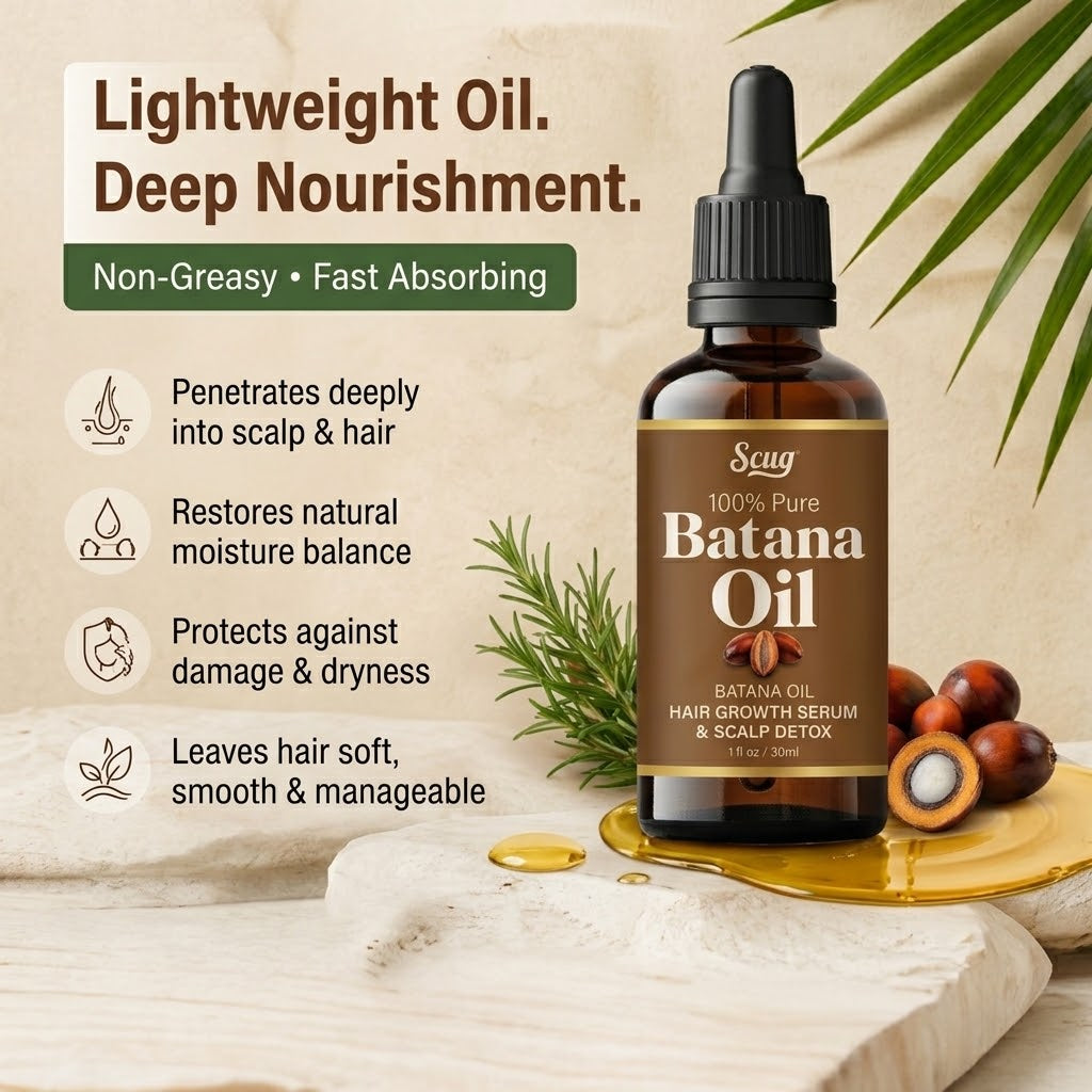 Organic Batana Hair Oil Rosemary Infused Moisturizer for Damaged Hair
