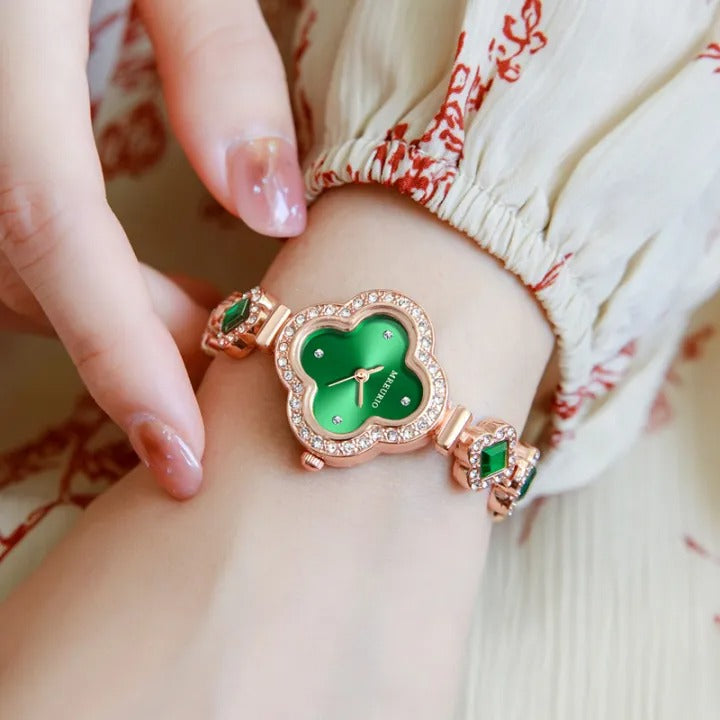 Luxury Quartz Watch with Diamond Bracelet.