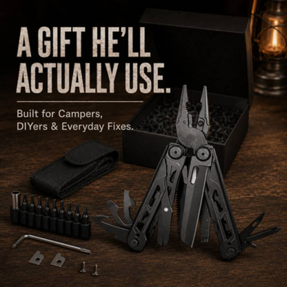 Stainless Steel Multitool Pliers – Folding Outdoor Tool for Camping, Hiking & Everyday Repairs