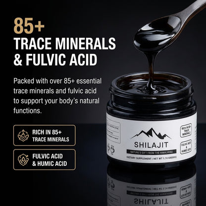 Pure Shilajit Resin Food Grade Fulvic Acid Mineral-Rich Plant Extract
