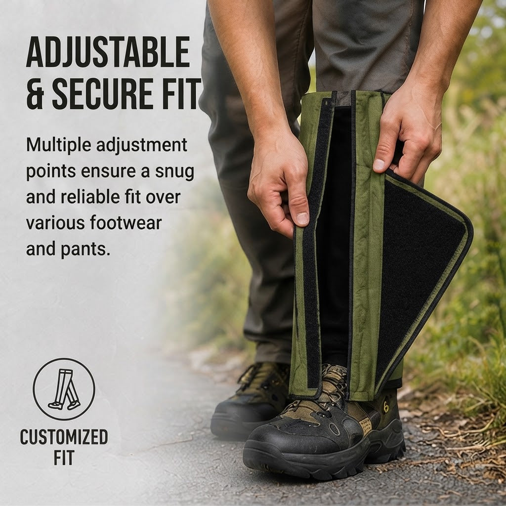 Waterproof Snake Gaiters Leg Protection for Hiking & Camping