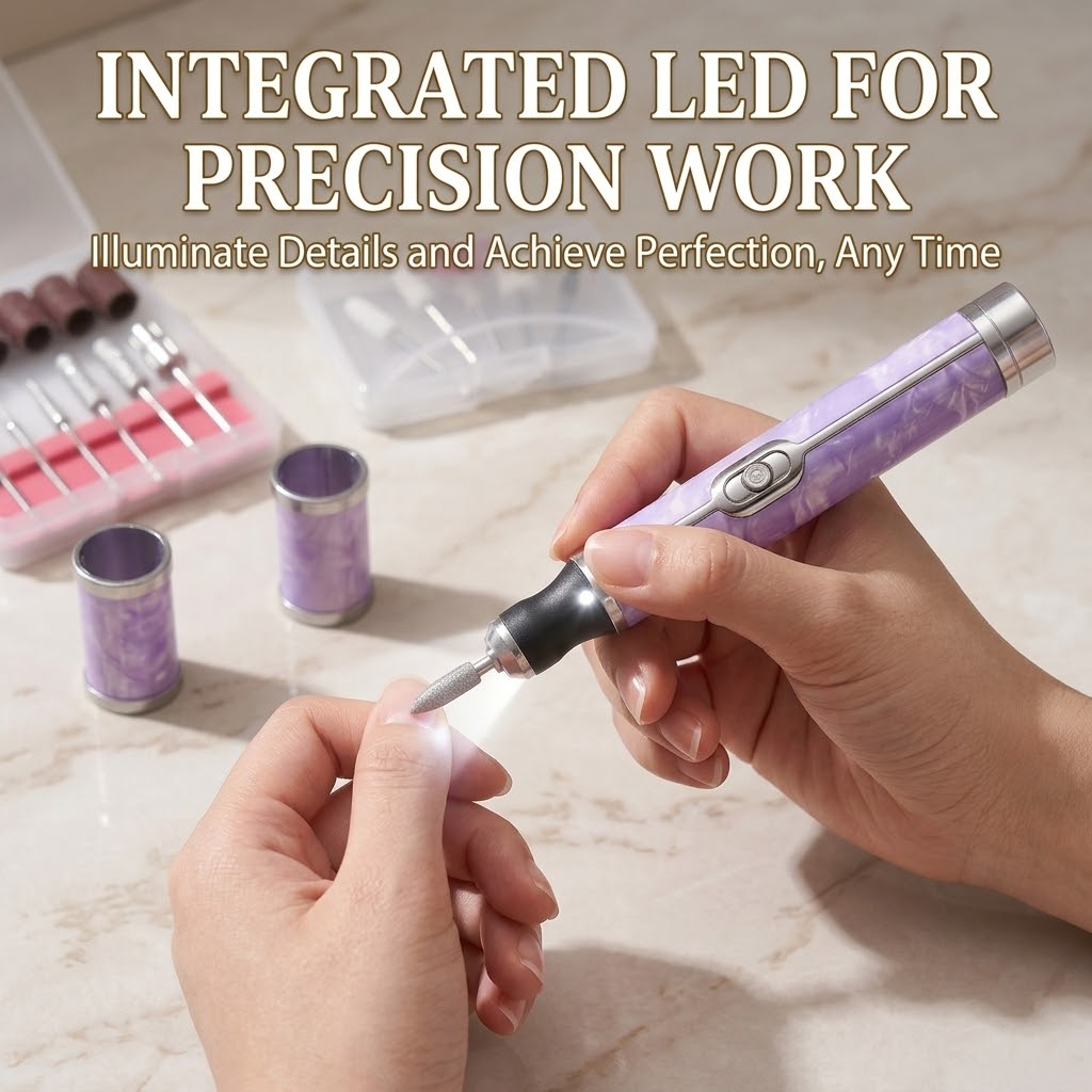 4-Speed Electric Nail File – Professional Nail Drill & Toenail Sander for Thick Nails