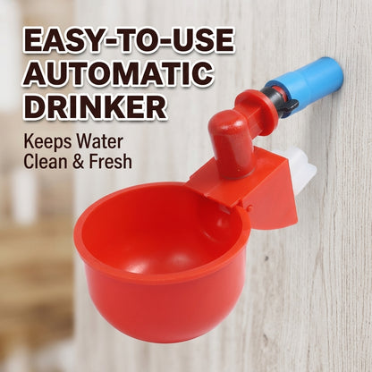 Automatic Hanging Water Cups – PP Chicken & Quail Drinker Bowls for Home & Farm Use