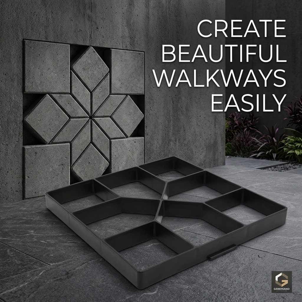 Reusable Concrete Path Maker Mold – DIY Garden Paver & Stone Walkway Mould