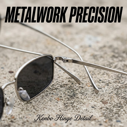 Kenbo Retro Rectangular Sunglasses – Small Metal Frame Fashion Eyewear for Men & Women
