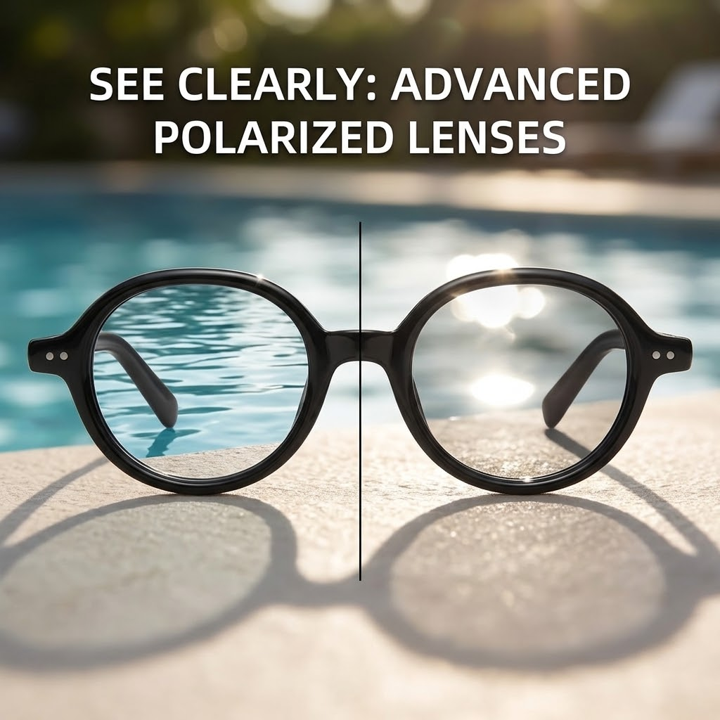 Polarized Round Sunglasses – UV400 Unisex Large Frame Glasses for Driving & Outdoor Style