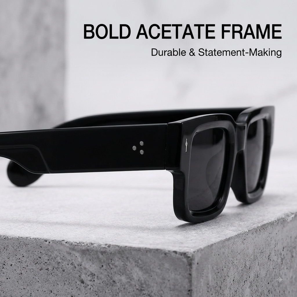New Fashion Small Square Sunglasses for Women &Men – Retro Thick Frame UV400 Shades