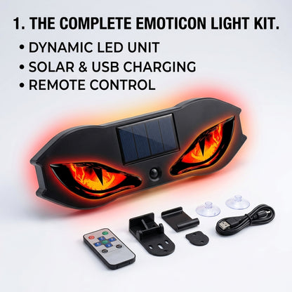 Window LED Ambient Display Light – Dynamic Emoticon Sign & Decorative Car Light Kit
