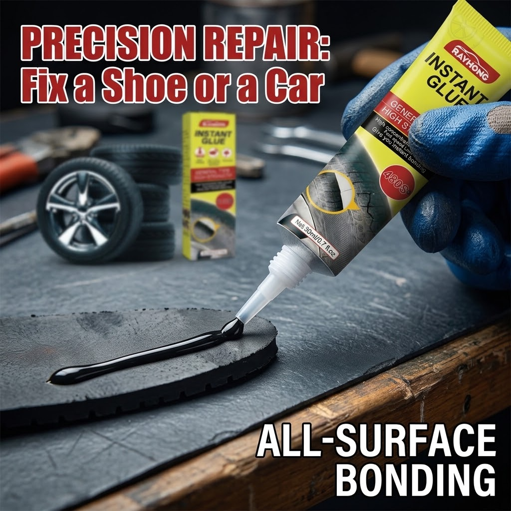 Instant Waterproof Repair Glue – Strong Rubber Adhesive for Tires, Soles & More
