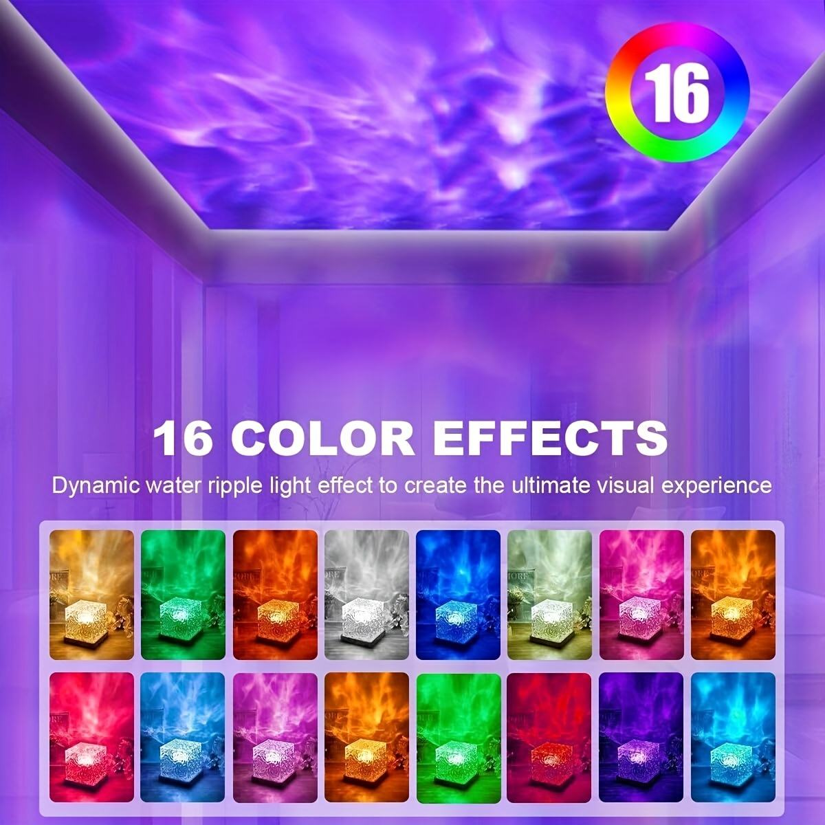 Water Ripple LED Lamp – Ambient Wave Light for Home Decor
