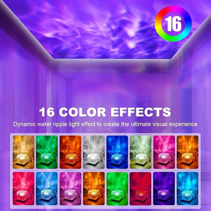 Water Ripple LED Lamp – Ambient Wave Light for Home Decor