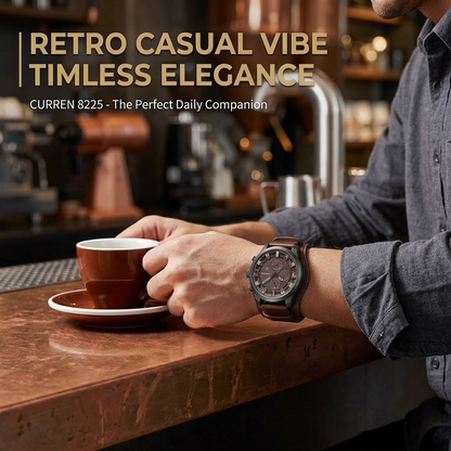 Men’s Watch – Business Fashion Leather Band Chronograph Quartz Wristwatch