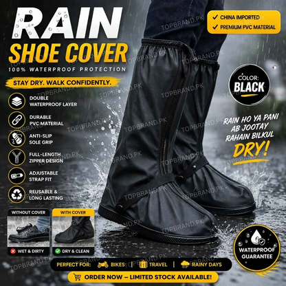 Waterproof Overshoes – Anti-Slip Motorcycle & Cycling Rain Shoe Covers with Thickened Sole