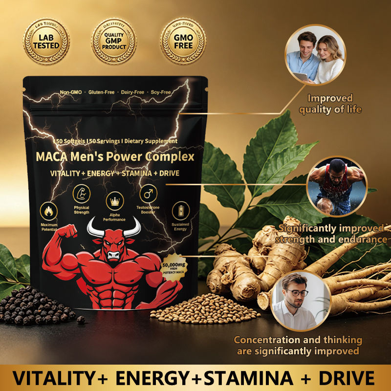 Maca Men’s Power Complex Softgels – Herbal Vitality & Daily Energy Support Supplement
