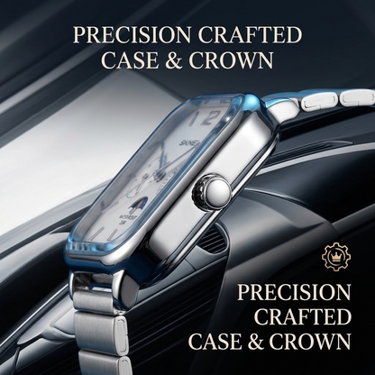 Men’s Moon Phase Quartz Watch – 6-Hand Fashion Wristwatch with 3BAR Water Resistance