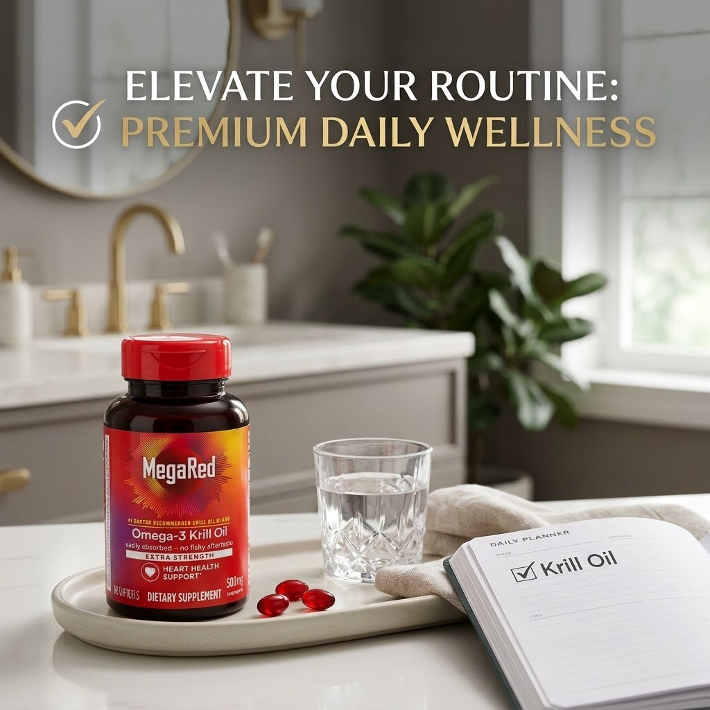 Omega-3 Krill Oil Supplement – Heart & Daily Wellness Support Without Fishy Aftertaste