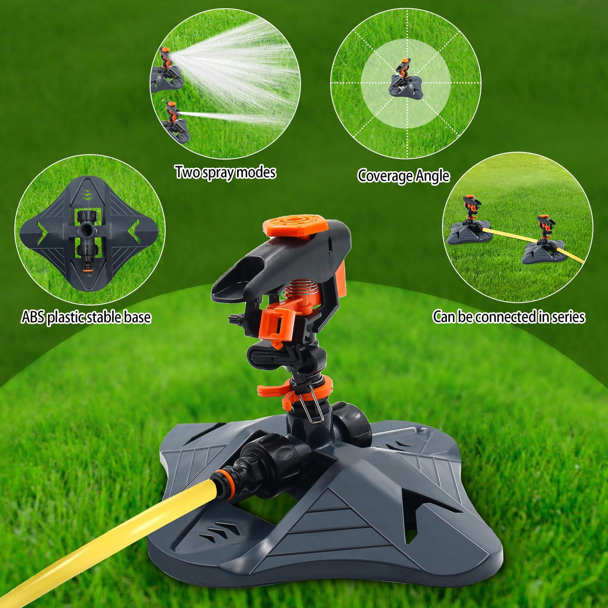 Automatic Rotating Garden Sprinkler – 360° Lawn Irrigation System