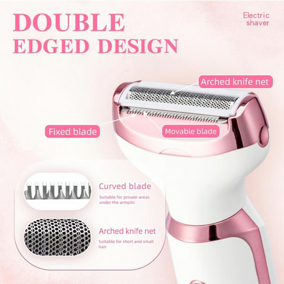 4-Head Electric Ladies Trimmer for Gentle Hair Removal