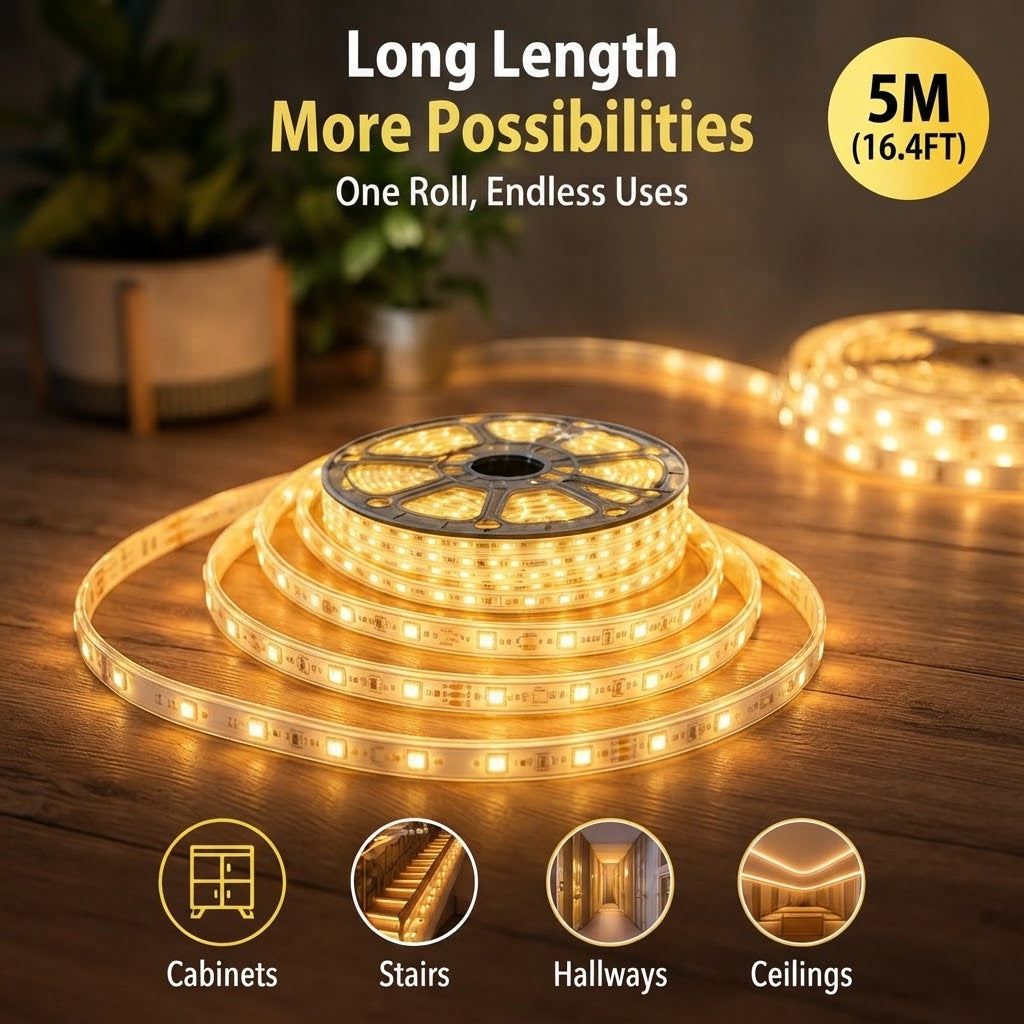High-Brightness LED Strip Light – IP65 Waterproof Flexible Light Bar