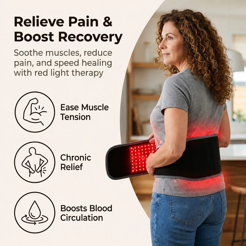 Therapy Waist Belt™ – 2-in-1 Heating & Red Light Therapy for Waist & Back
