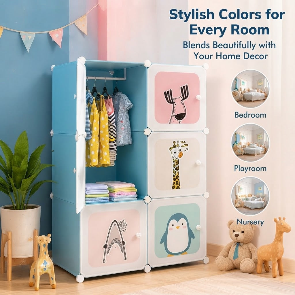 Cartoon Storage Organizer Cabinet DIY for Children's Room