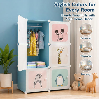 Cartoon Storage Organizer Cabinet DIY for Children's Room