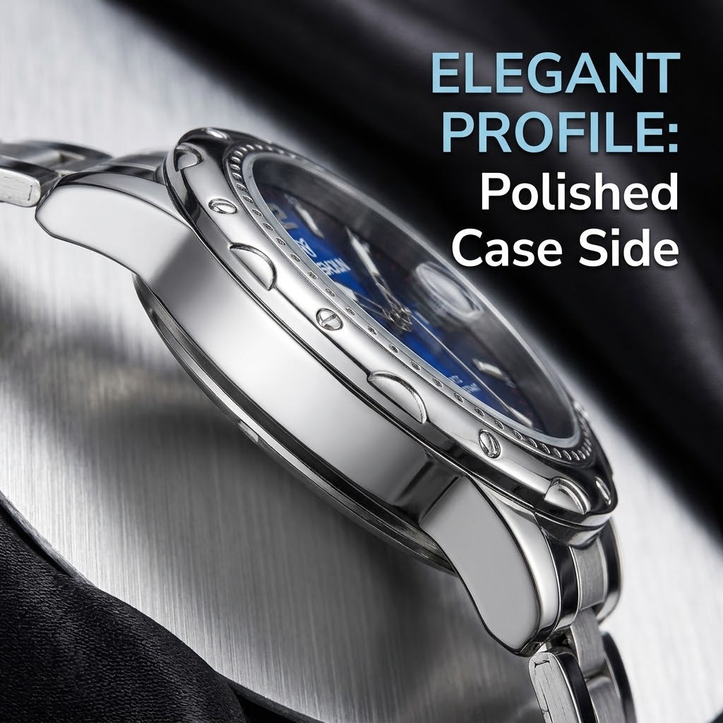 Men’s Quartz Watch – Waterproof Stainless Steel Business Wristwatch with Date Display