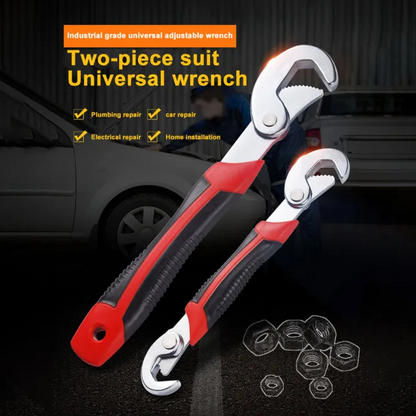 Universal Steel Adjustable Wrench – 6–32mm Double-Ended