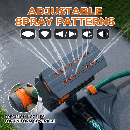 Oscillating Garden Lawn Sprinkler – Adjustable Yard Watering System for Lawns