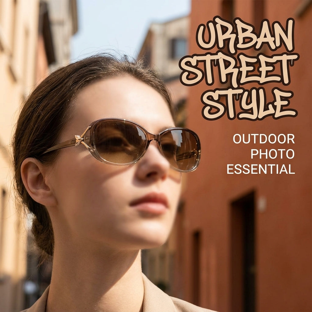 Fox Large-Frame Sunglasses – UV400 PC Lens Full-Rim Unisex Fashion Eyewear