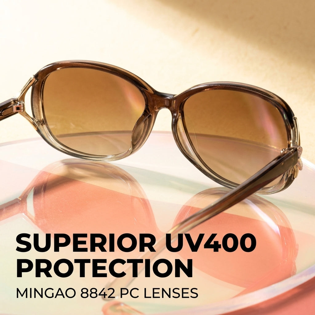 Fox Large-Frame Sunglasses – UV400 PC Lens Full-Rim Unisex Fashion Eyewear