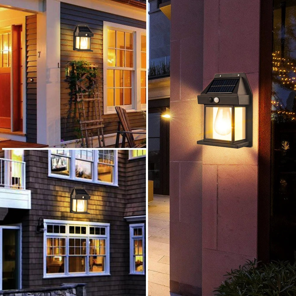 Energy-Saving Motion Sensor Solar Light – Waterproof Outdoor LED Wall Mount