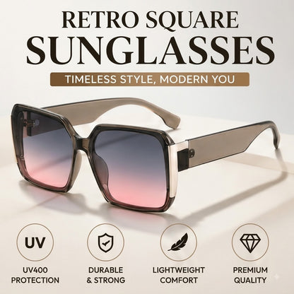 Retro Square UV Protection Sunglasses for Women