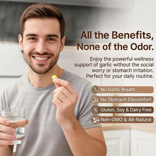 Aged Garlic Extract Softgels – 7500mg Odorless Formula with 300 Softgel Supply